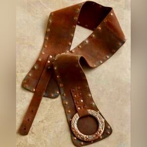 Talia dark, brown Leather Belt